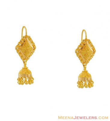Designer Hanging Earrings(22k) ( 22Kt Gold Fancy Earrings )