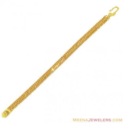 22 Karat Gold Fancy Mens Bracelet ( Men`s Bracelets )