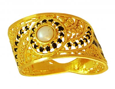 22K Gold Diagonal Ring ( Ladies Gold Ring )