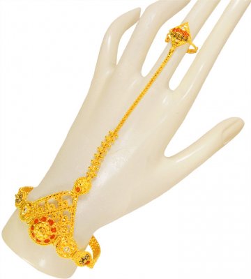 22 Karat Gold Panja Bracelet (1 PC) ( Ladies Bracelets )