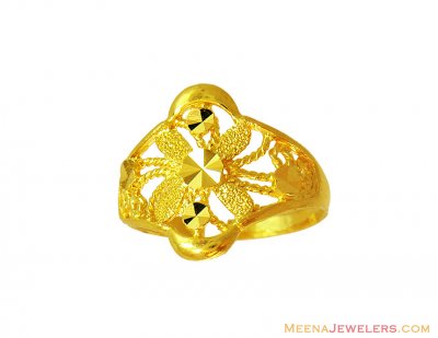 22K Gold Designer Ring  ( Ladies Gold Ring )