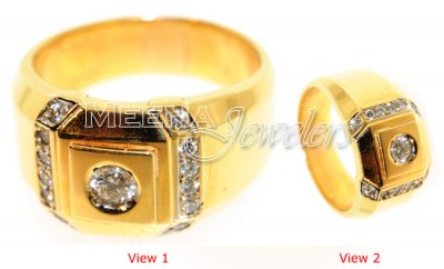 18Kt Yellow Gold Diamond Rings ( Diamond Rings )