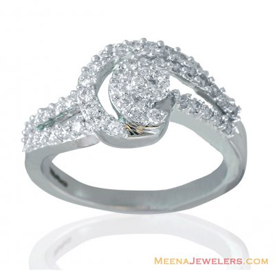 Fancy White Gold 18k Diamond Ring ( Diamond Rings )