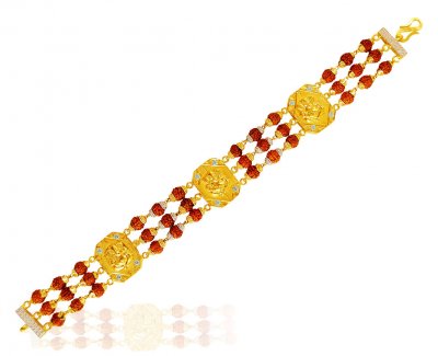 Rudraksh 22K Gold Bracelet ( Men`s Bracelets )