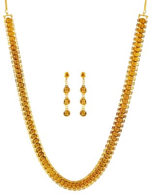 22 Karat Gold Ginni Necklace Set ( 22 Kt Gold Sets )