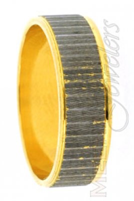 18kt Gold Ring with Black Rhodium Finish ( Wedding Bands )