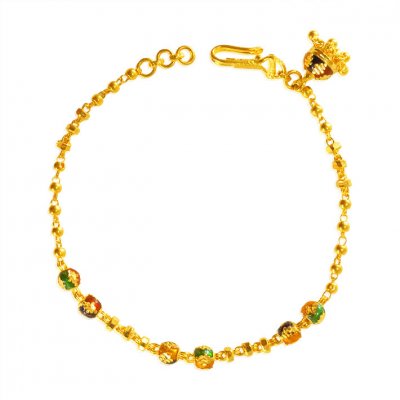 22 Karat Gold Meenakari Bracelet  ( Ladies Bracelets )