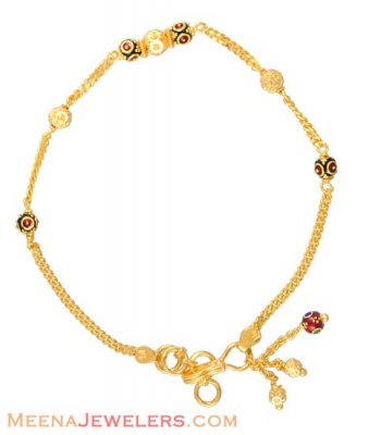 Enamel paint gold bracelet ( Ladies Bracelets )