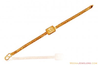 Gold Watch Shape OM Bracelet ( 22Kt Baby Bracelets )