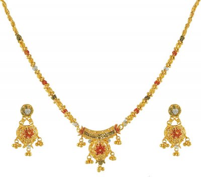 MeenaKari Gold Necklace Set ( 22 Kt Gold Sets )