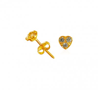 22k Gold Signity Baby Earrings ( Signity Earrings )