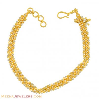 22k Gold 2Tone Bracelet ( Ladies Bracelets )