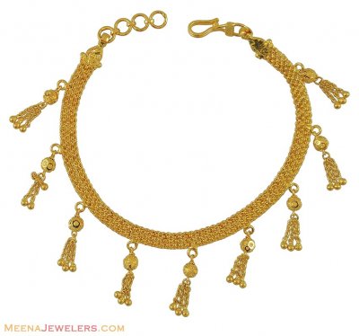 Gold Bracelet with Charms ( Ladies Bracelets )