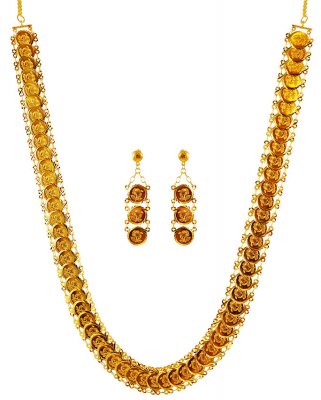 22 Karat Gold Coins Necklace Set ( 22 Kt Gold Sets )