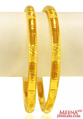 22K Yellow Gold Bangles(pair) ( Gold Bangles )
