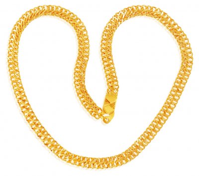 22K Heavy Gold Flat Chain ( Men`s Gold Chains )