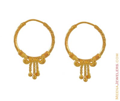 Gold Indian Hoop ( Hoop Earrings )