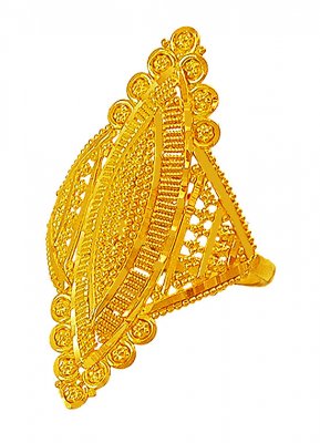 22K Gold Filigree Ring  ( Ladies Gold Ring )