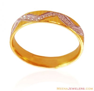 22kt Gold Two Tone Band ( Wedding Bands )