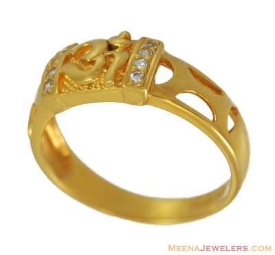 22K Fancy Om Ring ( Religious Rings )