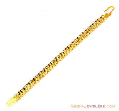 22K Gold Solid Mens Bracelet  ( Men`s Bracelets )