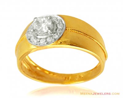 Mens 22K Gold Signity Ring ( Mens Signity Rings )