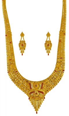 22kt Gold tri color Patta Haar Set ( Bridal Necklace Sets )