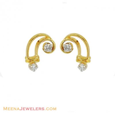 18kt Design Diamond Earrings ( Diamond Earrings )