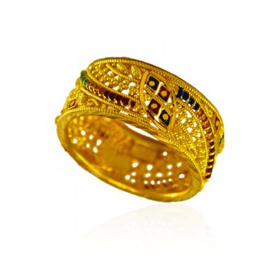 22k Gold Filigree Band  ( Ladies Gold Ring )