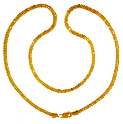 22kt Gold Designer Chain(18 Inches) ( Plain Gold Chains )
