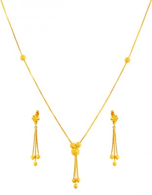 Delicate 22K Gold Necklace Set ( Light Sets )