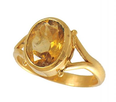 Citrin Ring (22kt Gold) ( Astrological BirthStone Rings )
