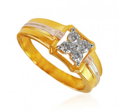 18KT Gold Diamond Ring for Men ( Diamond Rings )