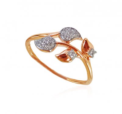 18K Rose Gold Diamond ladies Ring ( Diamond Rings )