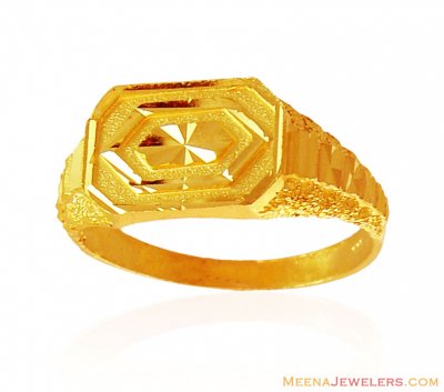 22k Mens Thin Ring  ( Mens Gold Ring )
