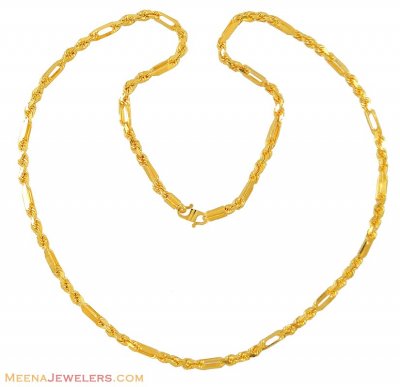 Mens Rope Chain (20 Inches) ( Men`s Gold Chains )