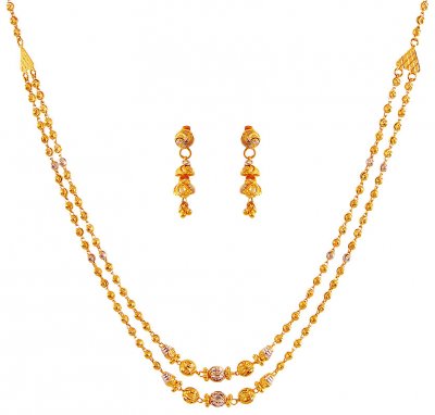 Gold Two Tone Layered Set  ( 22 Kt Gold Sets )