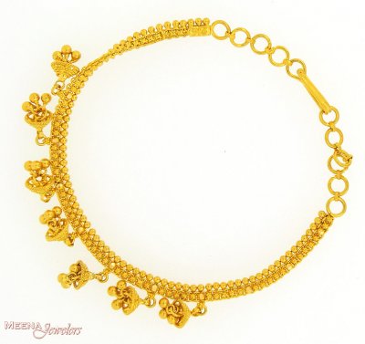 22Karat gold Bracelet for Ladies with chandliers ( Ladies Bracelets )