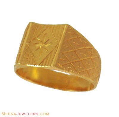 Yellow Gold Mens Ring(22k) ( Mens Gold Ring )
