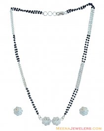 Indian White Gold Mangalsutra Set  ( Gold Mangalsutra Sets )