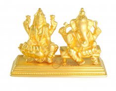 Gold Laxmi and Ganesh Murti
