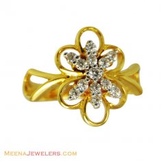 22K Gold Designer Signity Ring ( Ladies Signity Rings )