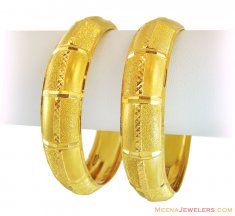 21k Gold Nice Kadas (2 Pcs)