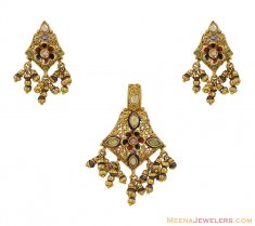 Indian Antique Pendant Set (22Kt)