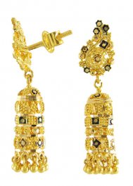 22Kt Gold Fancy Earrings ( 22Kt Gold Fancy Earrings )