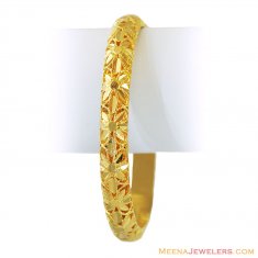 21Kt Gold Cutwork Design Kada