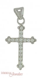 18K White Gold Cross Pendant ( Jesus Cross Pendants )