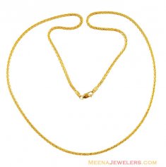 22K Yellow Gold Chain (22 Inch) ( Plain Gold Chains )