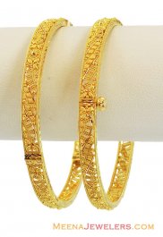 22K Designer Filigree Kada (Pair)