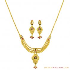 22k Meenakari Necklace Set